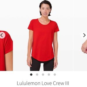 Lululemon Love Crew T-Shirt - Lulu Top Dark Red